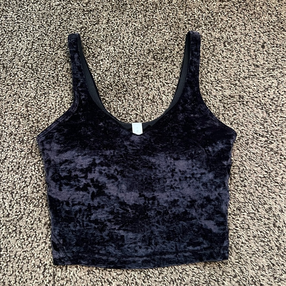 NWOT Lululemon: Align Tank Top, Black, Crushed Velvet, Size 4